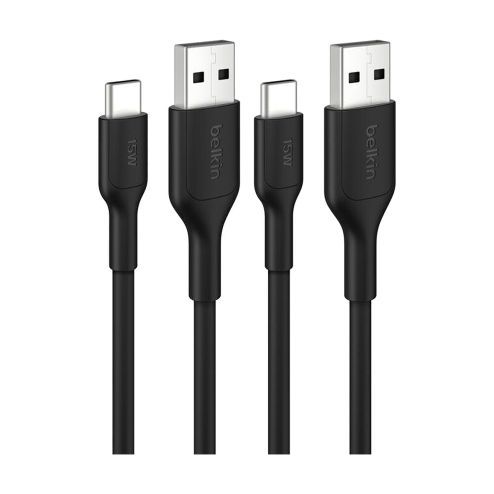 Belkin BoostCharge USB-A to USB-C Charging Cable Universally Compatible 15cm (2 Pack)