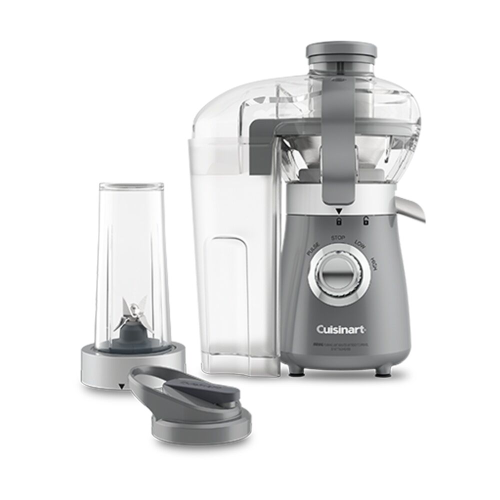 Cuisinart Kick Start Personal Juicer & Blender w/ Pulp Container Grey