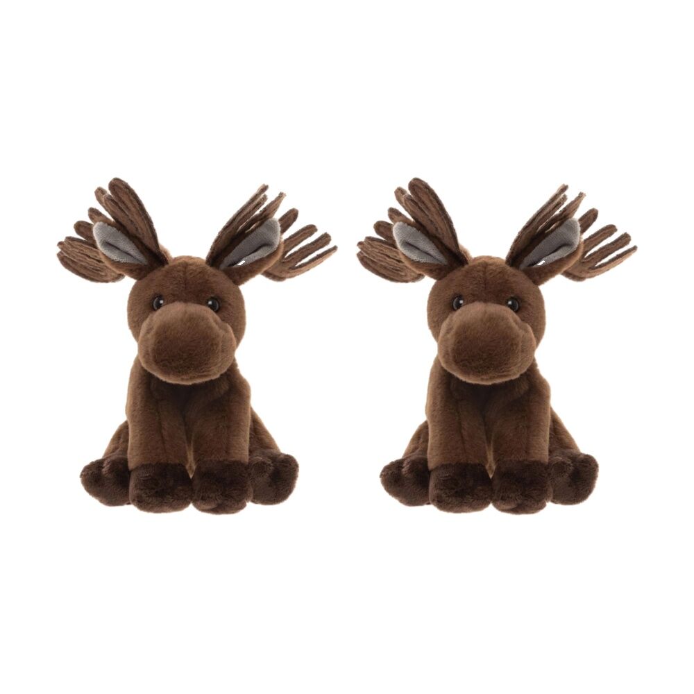 Charlie Bears Irish Elk Animal Cuddle Cub Plush Kids Soft Toy 0y+ Brown (2 Pack)