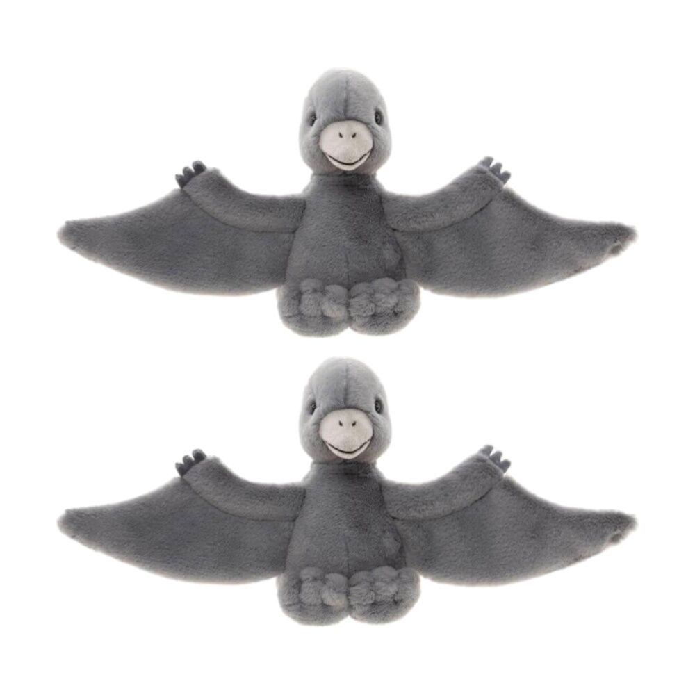 Charlie Bears Pterodactyl Dinosaur Cuddle Cub Plush Kids Soft Toy 0y+ Grey (2 Pack)