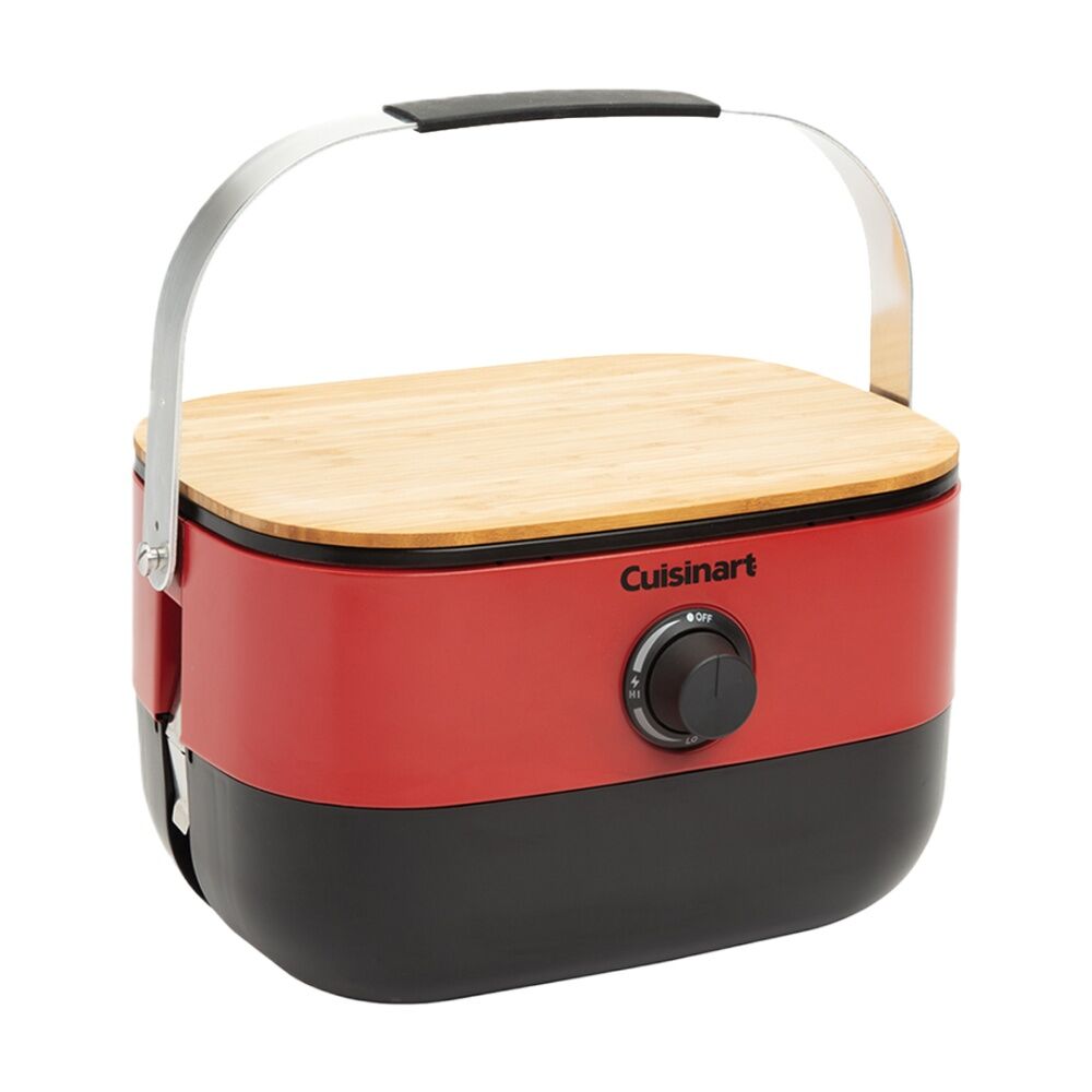 Cuisinart Venture Portable BBQ Cast Iron w/ Propane Gas Red/Black