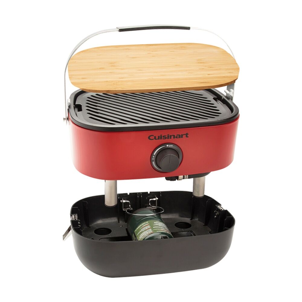 Cuisinart Venture Portable BBQ Cast Iron w/ Propane Gas Red/Black — image 2