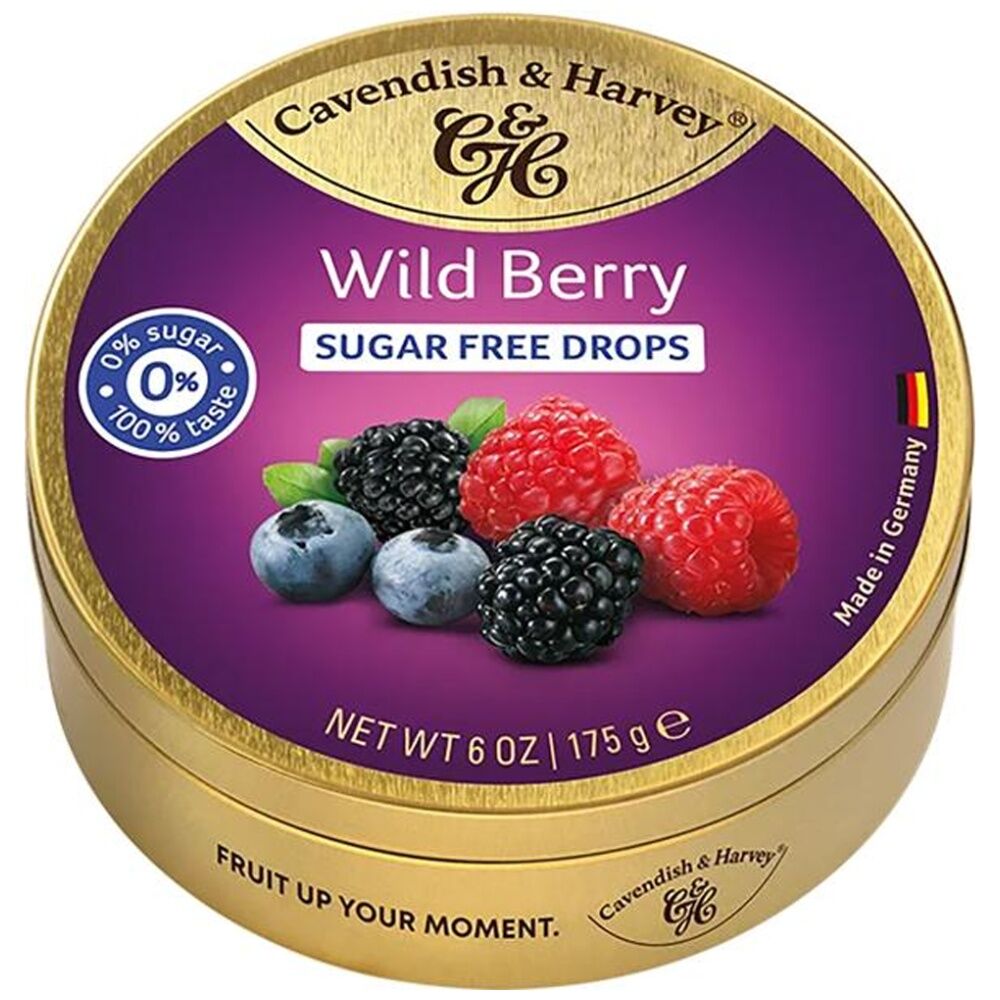 Cavendish & Harvey Cavendish And Harvey Wild Berry Flavoured Candy Drops - Mixed Berry Taste With Blackberries Raspberries Blueberries - Dietary