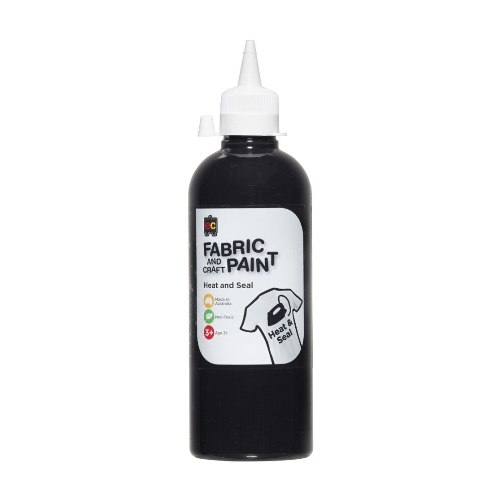 Educational Colours Fabric & Craft Kids Art Paint Black 3y+ 500ml