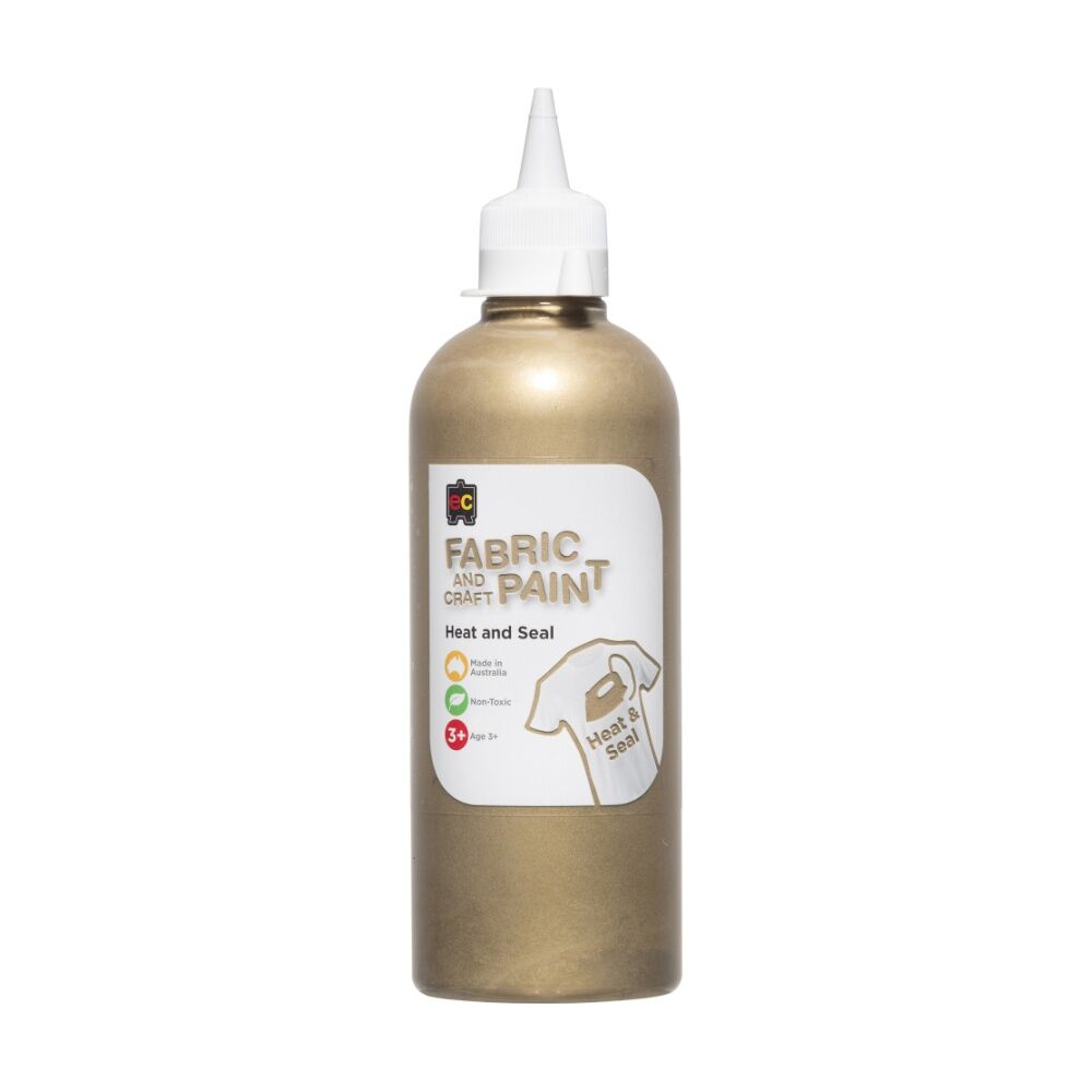 Educational Colours Fabric & Craft Kids Art Paint Gold 500ml 3y+ (2 Pack) — image 2