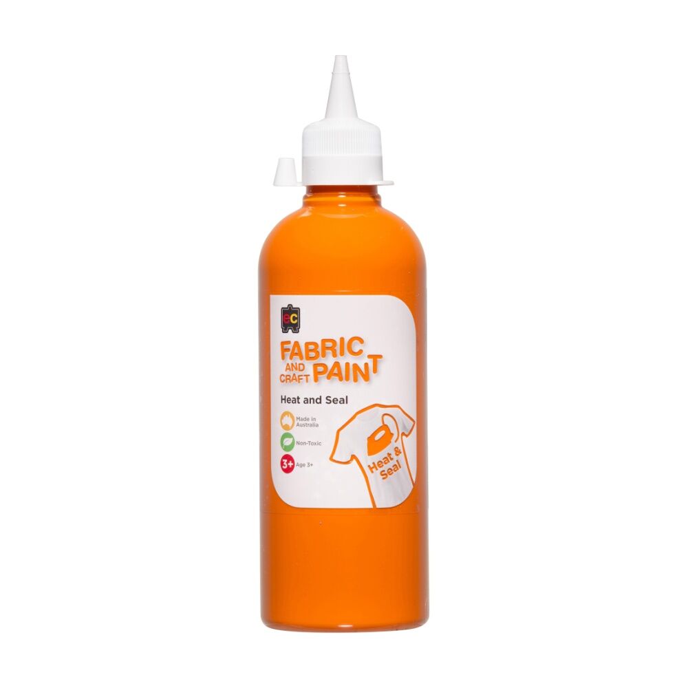 Educational Colours Fabric & Craft Kids Art Paint Orange 500ml 3y+ (4 Pack) — image 2