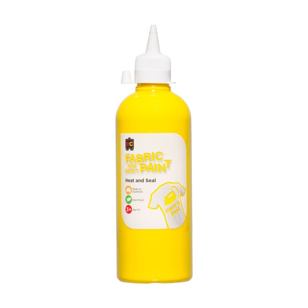 Educational Colours Fabric & Craft Kids Art Paint Yellow 500ml 3y+ (2 Pack) — image 2
