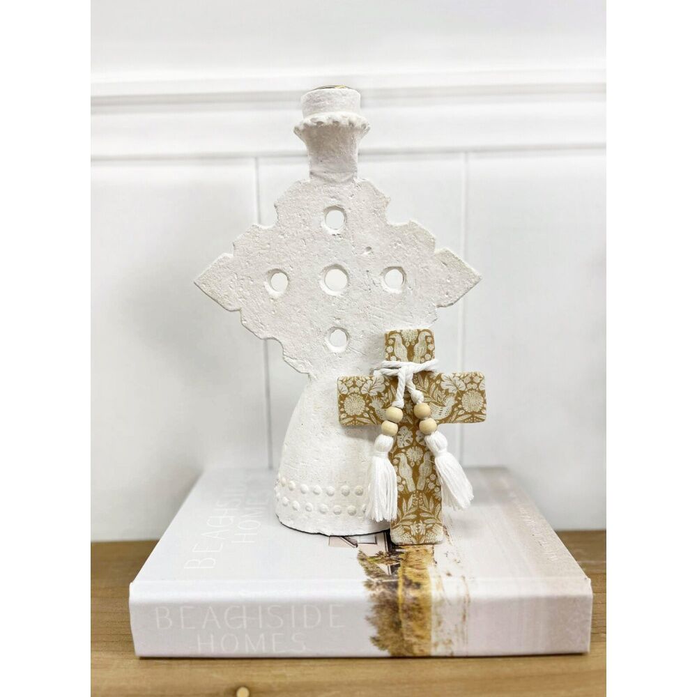 LVD 18x6.5x26cm Medium Concrete Mediterranean Geometric Candle Holder — image 3