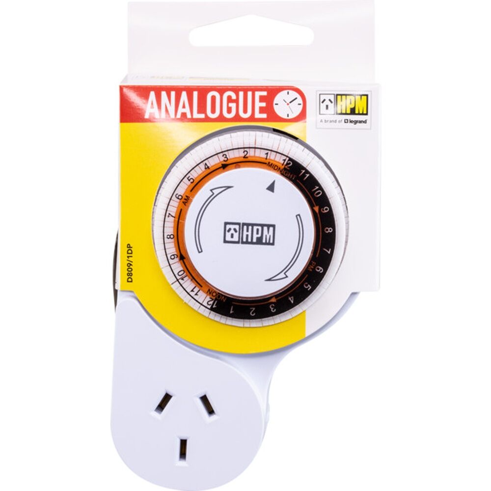 HPM 24 Hour Analogue Timer Electrical HPM Plug-in Security (4 Pack) — image 3