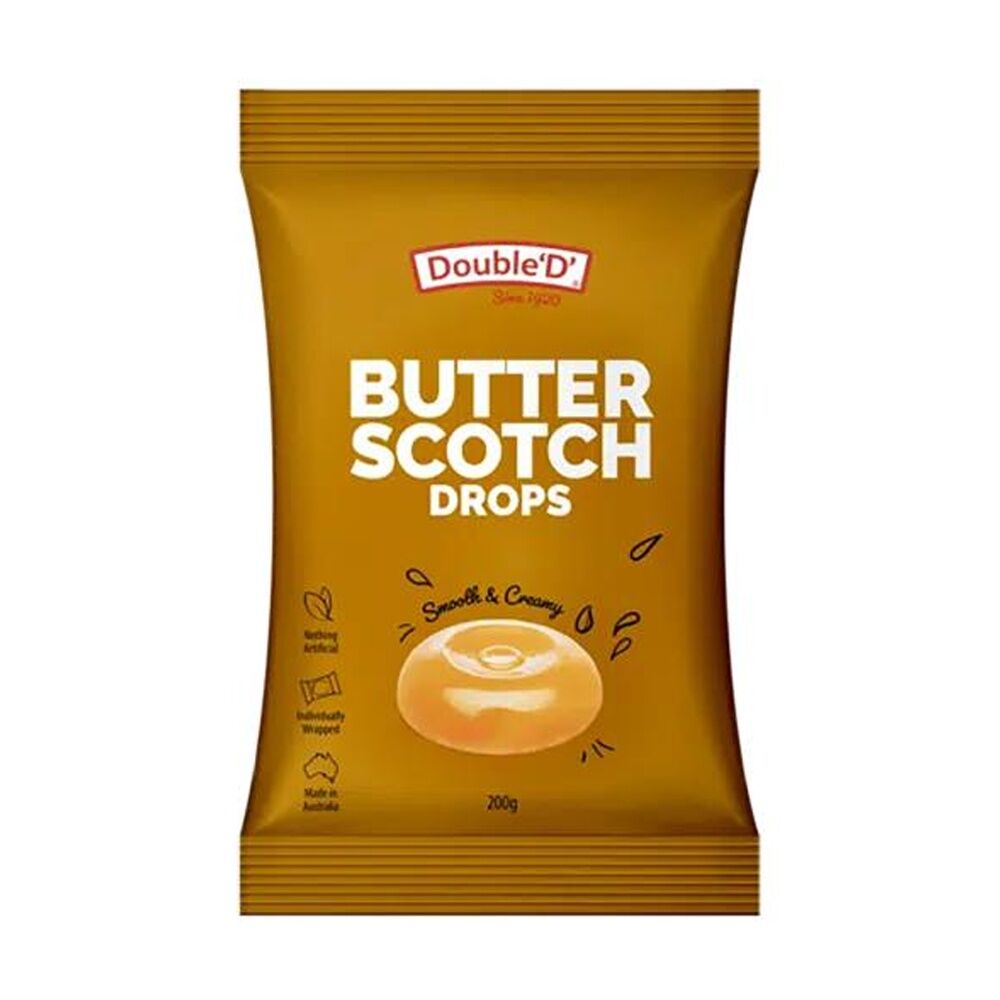 Doubled Individually Wrapped Butterscotch Drops Candy/Confectionery 200g (12 Pack) — image 2