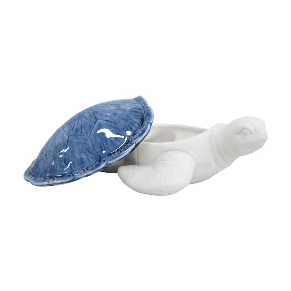 LVD 21.5x16x8.5cm Coastal Turtle Jewellery/Accessory Trinket Box Blue Glaze — image 2