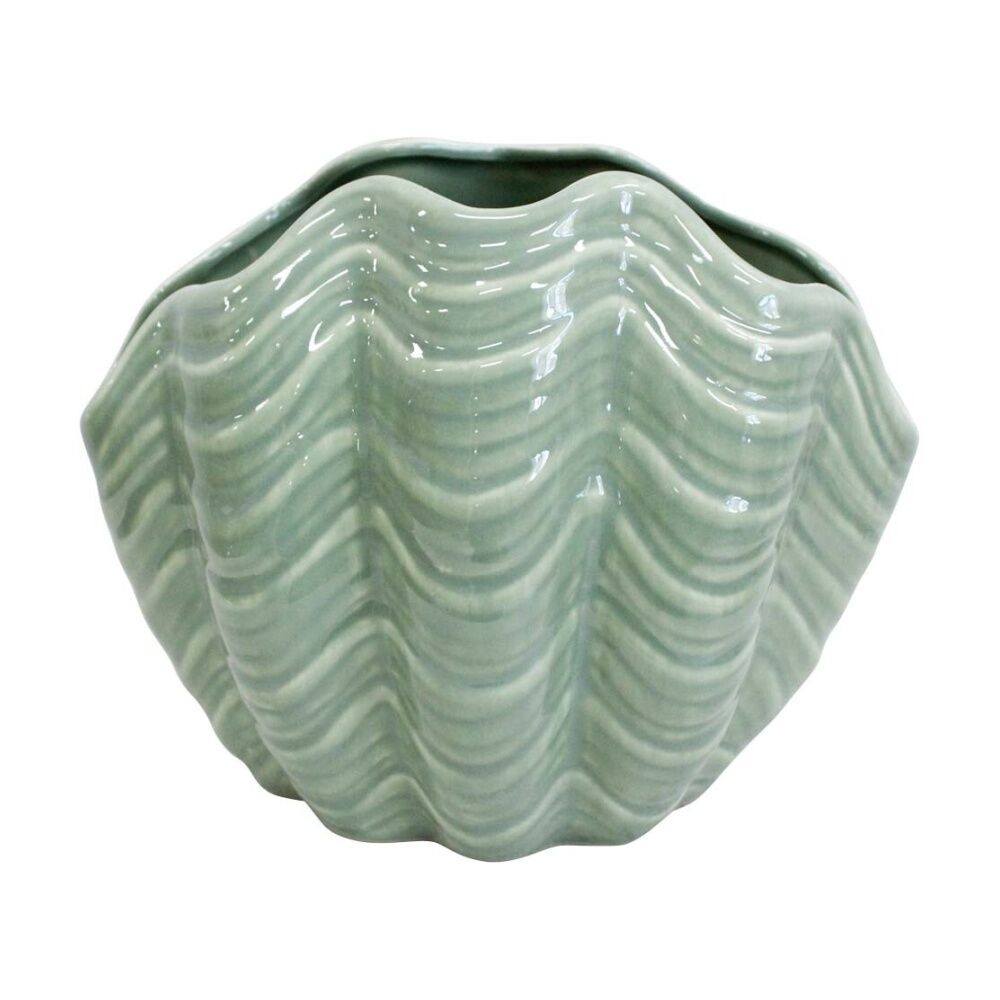 LVD 19x15.5x12.5cm Shell Nautical Decorative Ceramic Vase/Planter Home Decor