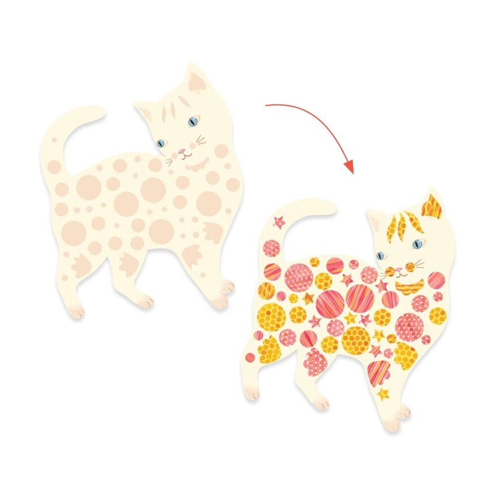 Djeco Elodie's Cute Cats Create With Paper Craft Sticker Activity For Kids Djeco — image 3