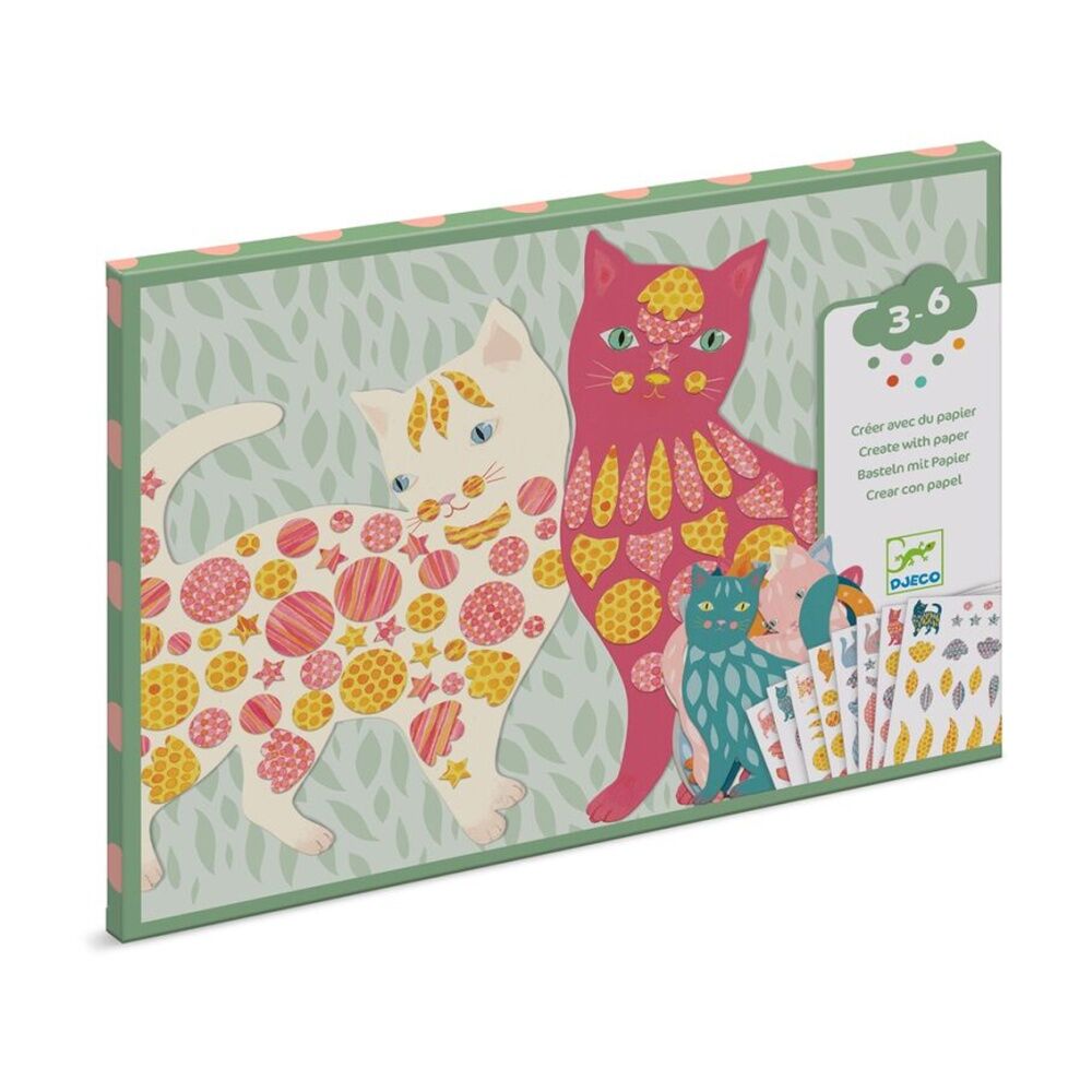 Djeco Elodie's Cute Cats Create With Paper Craft Sticker Activity For Kids Djeco — image 5
