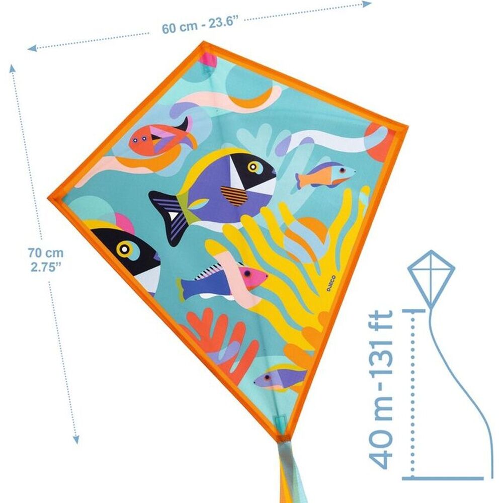 Djeco Ocean Kite Colourful Easy Assemble Lightweight Flying Toy Kids 5+ (4 Pack) — image 3