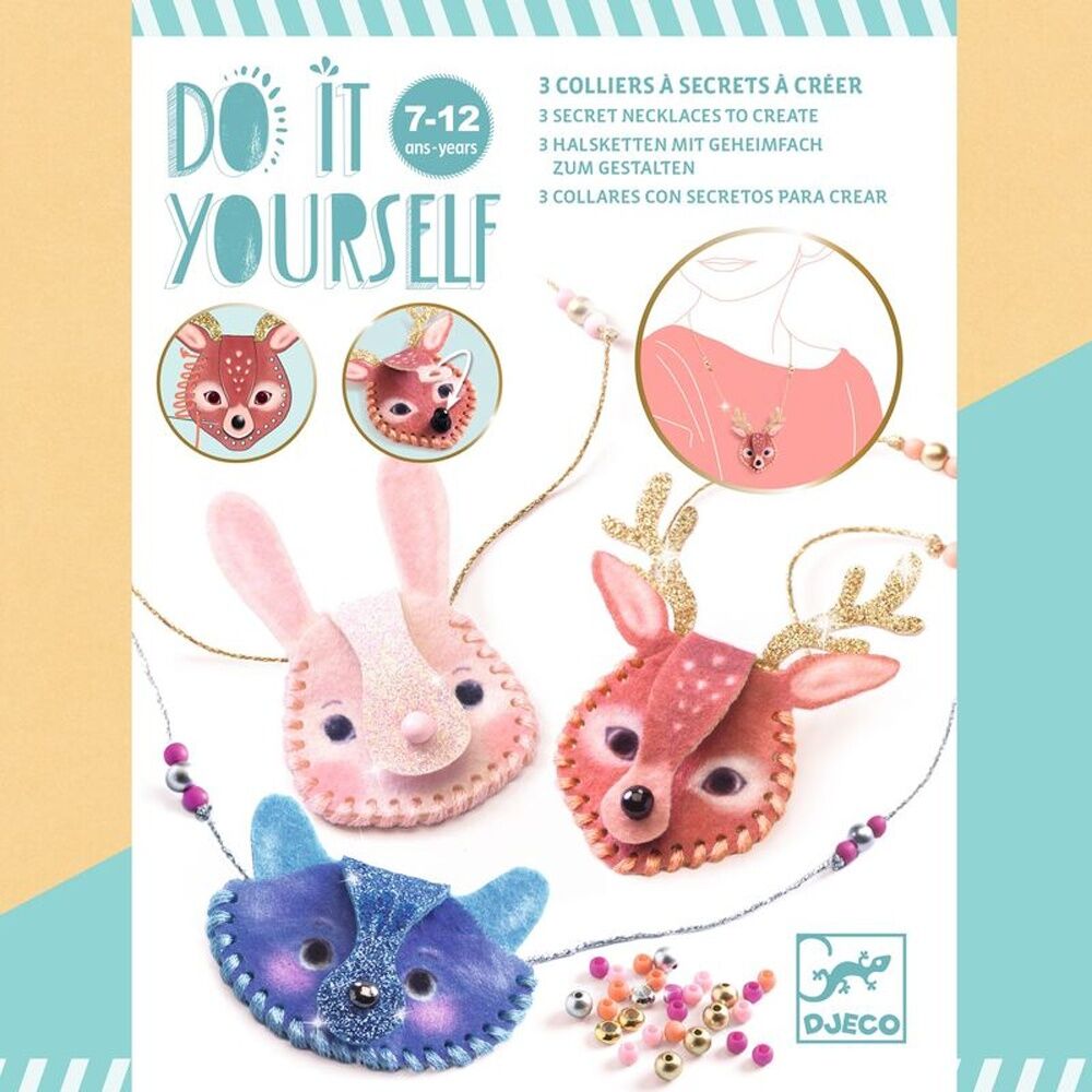 Djeco Do It Yourself Dazzlers Secret Necklaces Kit 3 To Create 7+ Years Djeco — image 8