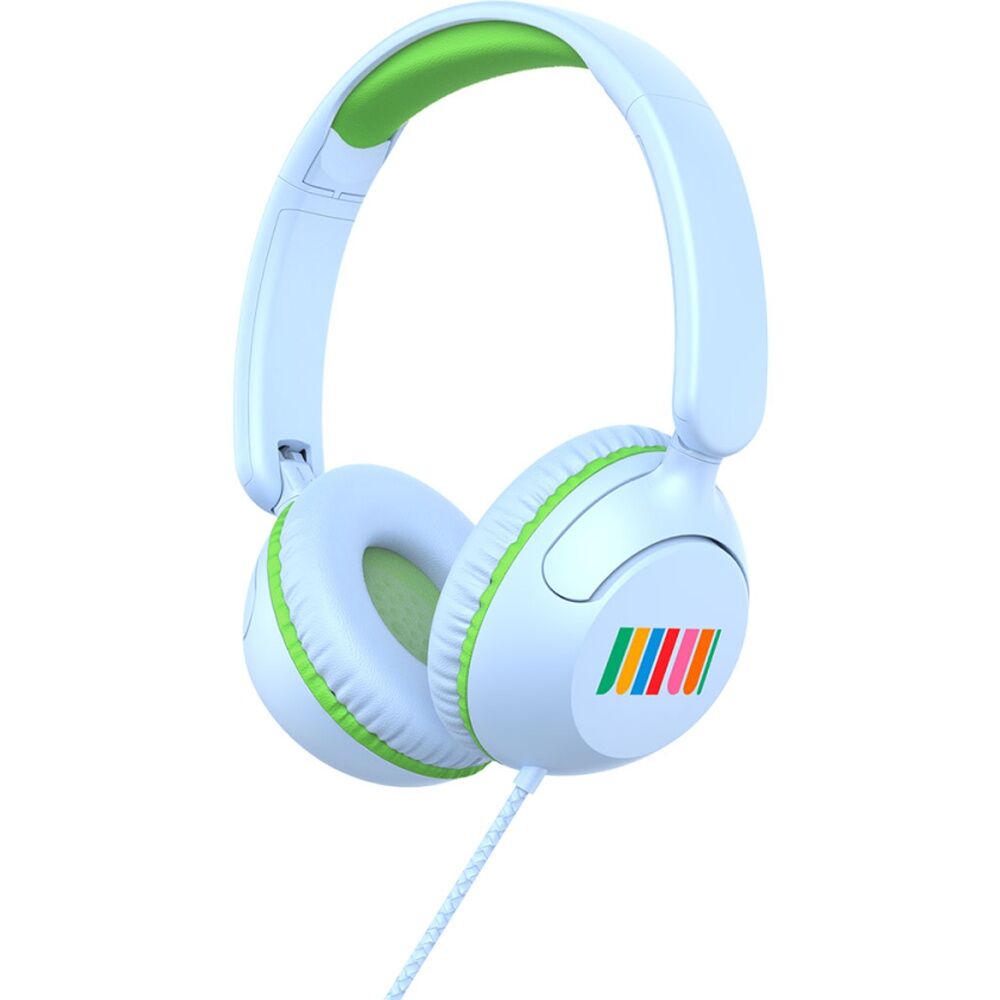 Dull Co. Volume Limiting to 85dB Blue Kids Wired Over-Ear Headphones