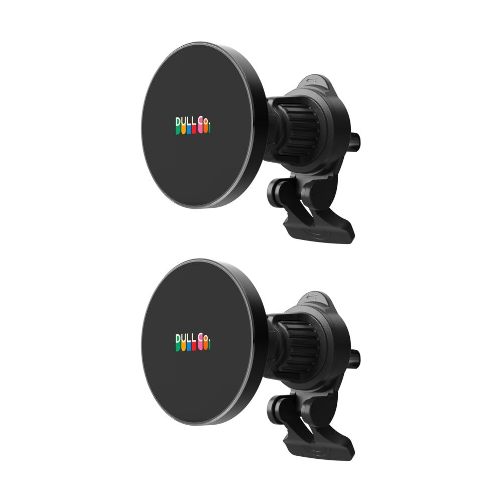 Dull Co. Wireless Magnetic Car Phone Charger MagSafe Compatible Black (2 Pack)