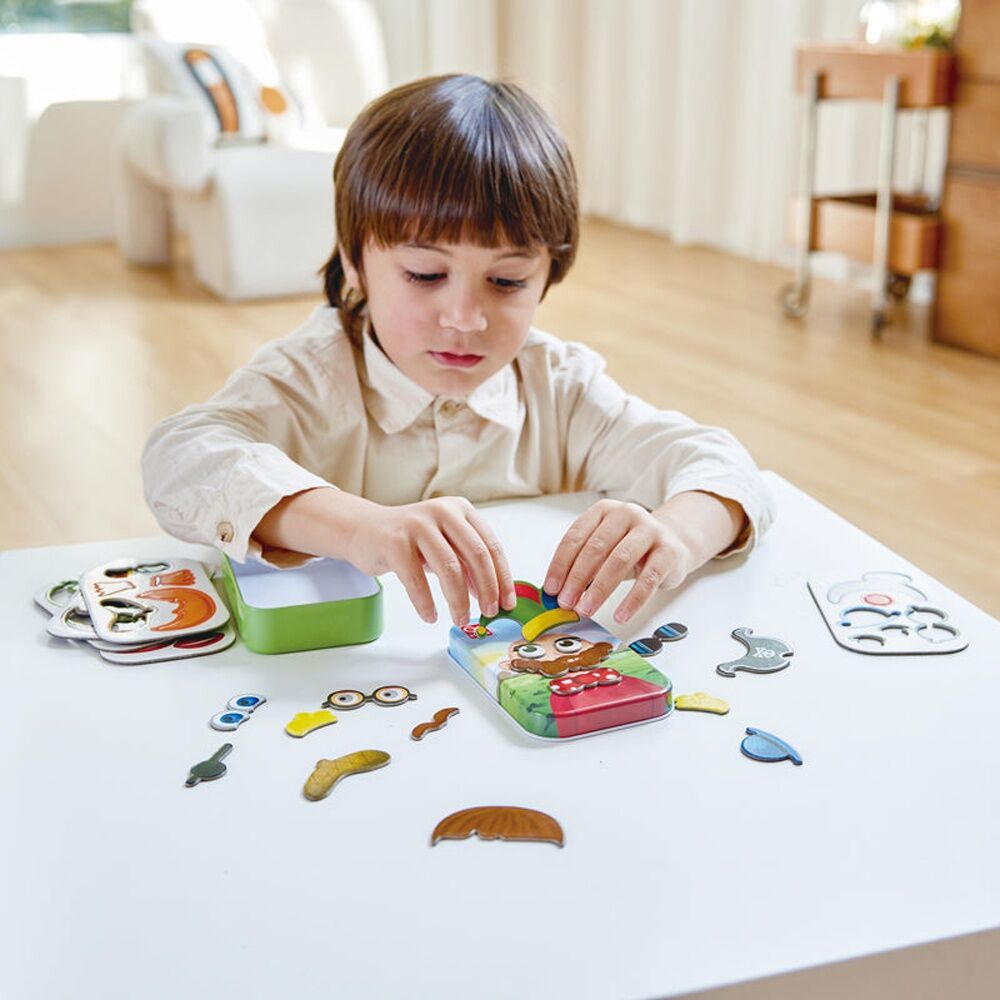 Hape Magnetic Funny Face Wooden Puzzle Toy Game 3y+ Multicolour (3 Pack) — image 3