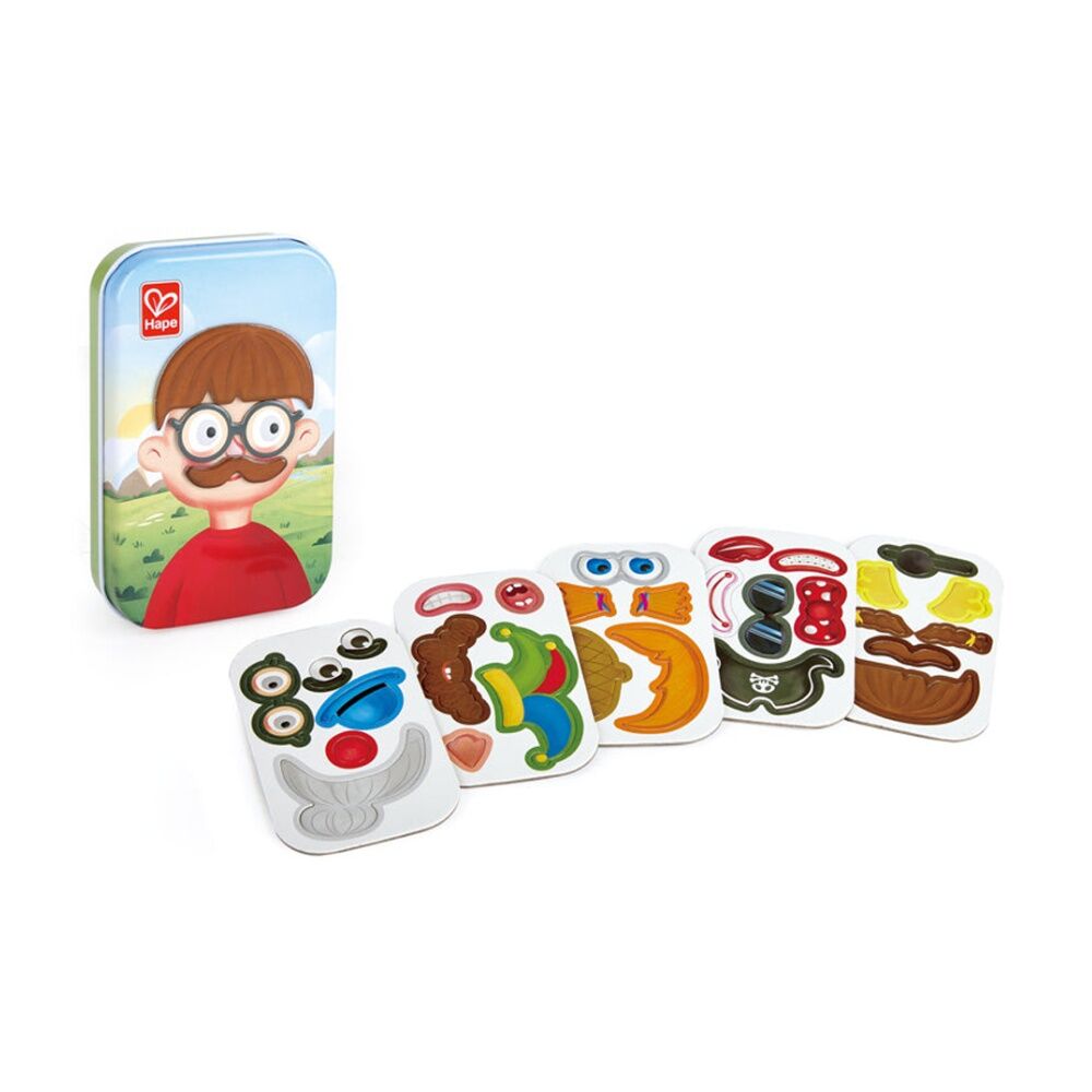 Hape Magnetic Funny Face Wooden Puzzle Toy Game 3y+ Multicolour (3 Pack) — image 4