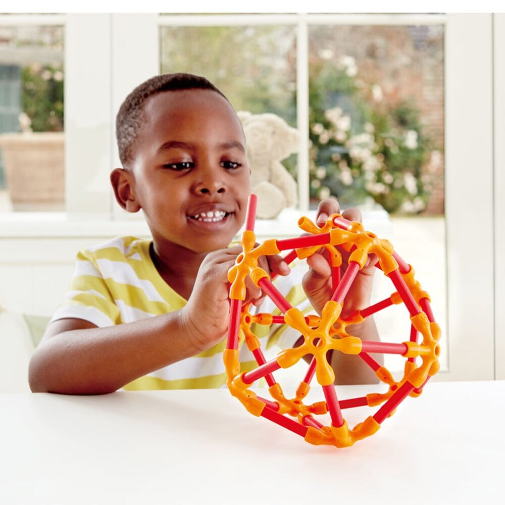 Hape Orange/Red Creative Construction Flexistix Toy Kit Bamboo for Kids 4y — image 2