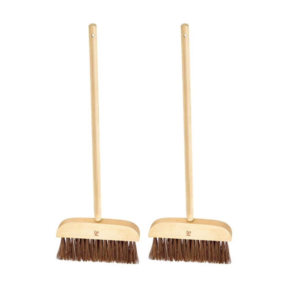 Hape Garden Broom Wooden Gardening Tool Outdoor Play Kids Toy 4y Brown (2 Pack)