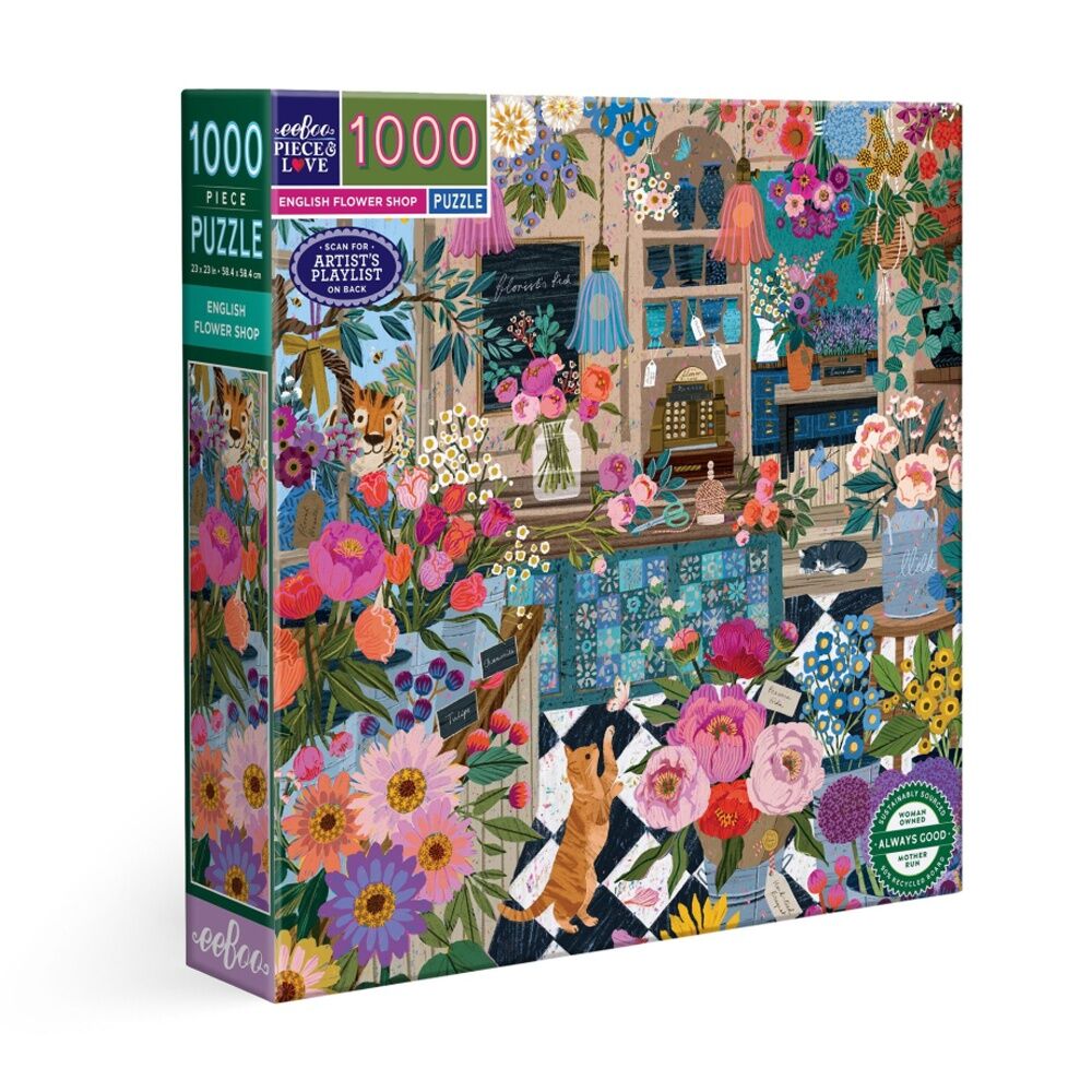 Eeboo English Flower Shop Puzzle Educational Play 12y+ (1000 Pieces)