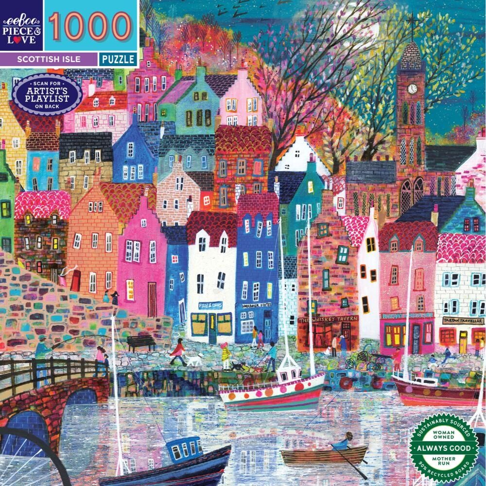 Eeboo Scottish Isle Puzzle Focus Educational Play 12y+ (1000 Pieces) — image 2