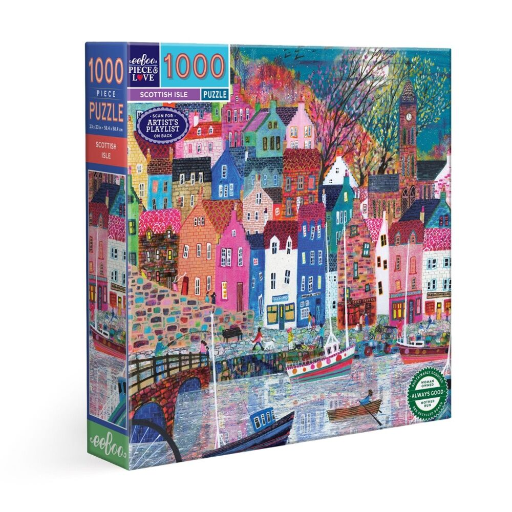 Eeboo Scottish Isle Puzzle Focus Educational Play 12y+ (1000 Pieces)