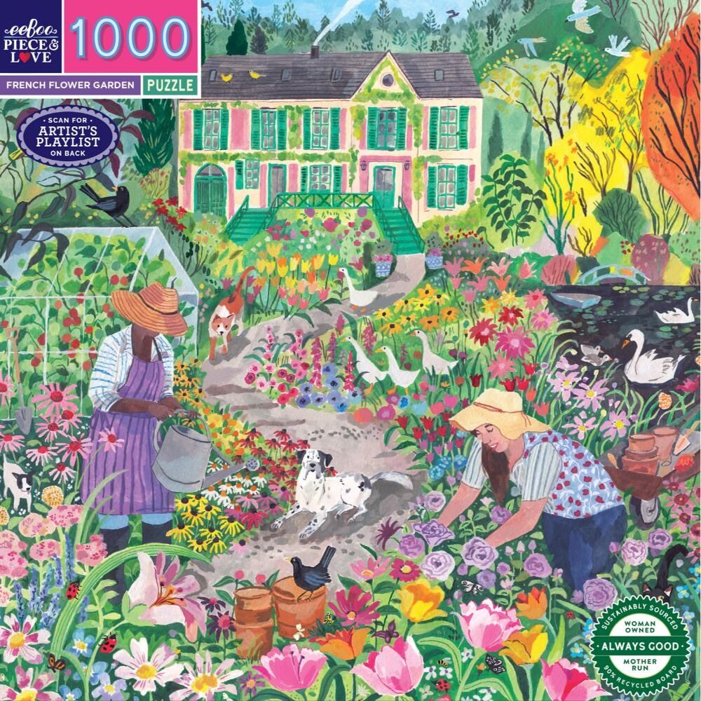 Eeboo Puzzle French Flower Garden Scene Artwork Game 12y+ (1000 Pieces) — image 2