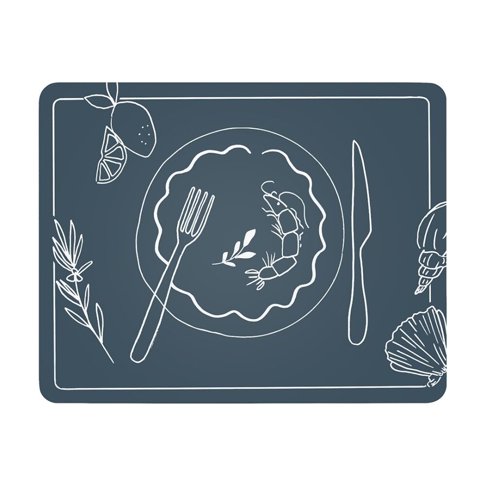 Ecology Ocean Feast Inspired Dinner Placemats w/ Cork Backing 34x26.5cm (4 Pieces) — image 2