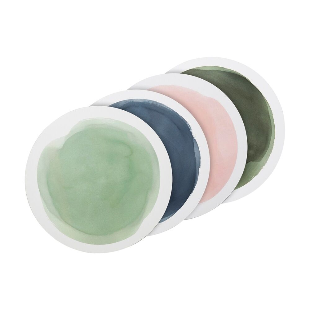 Ecology 4pc Ecology Watercolour Seaside Circle Dinner Placemat Earth Tones (2 Pack) — image 2