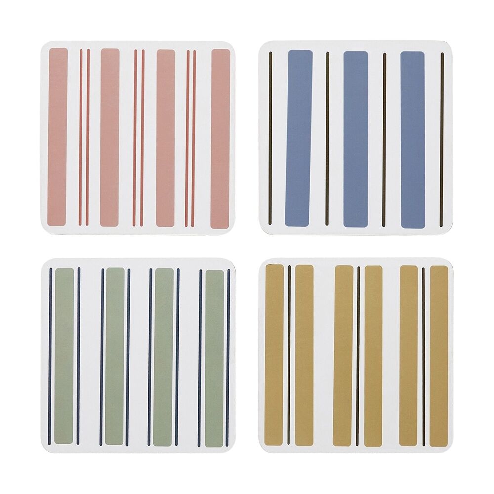 Ecology 4pc Ecology Classic Beach Harbour Striped Rectangle Coasters 10cm (2 Pack) — image 2