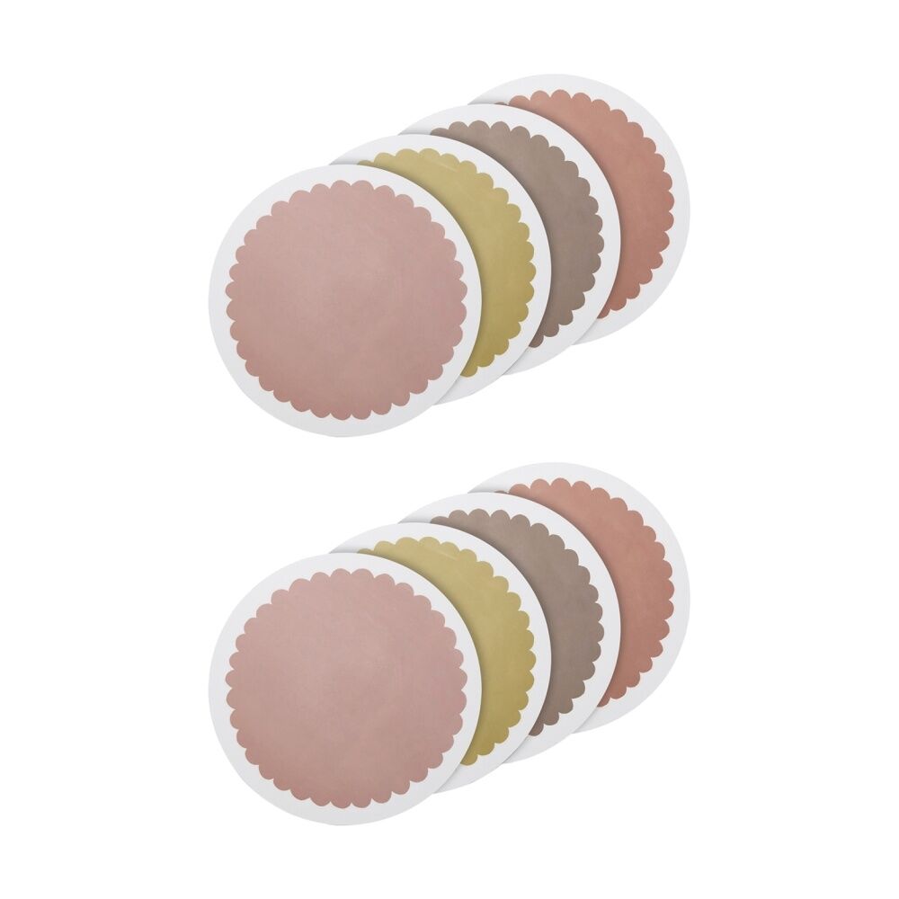 Ecology 4pc Ecology Bloom Flower Shaped Circle Dinner Placemats w/ Cork Backing 33cm (2 Pack)