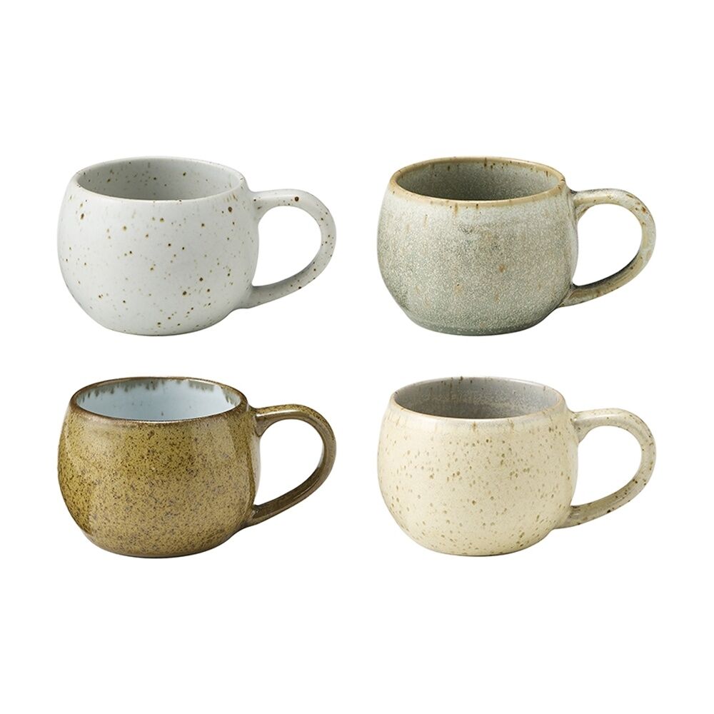 Ecology Elm Kitchenware Espresso Cups Speckled Earth Tones 120ml (4 Pieces)