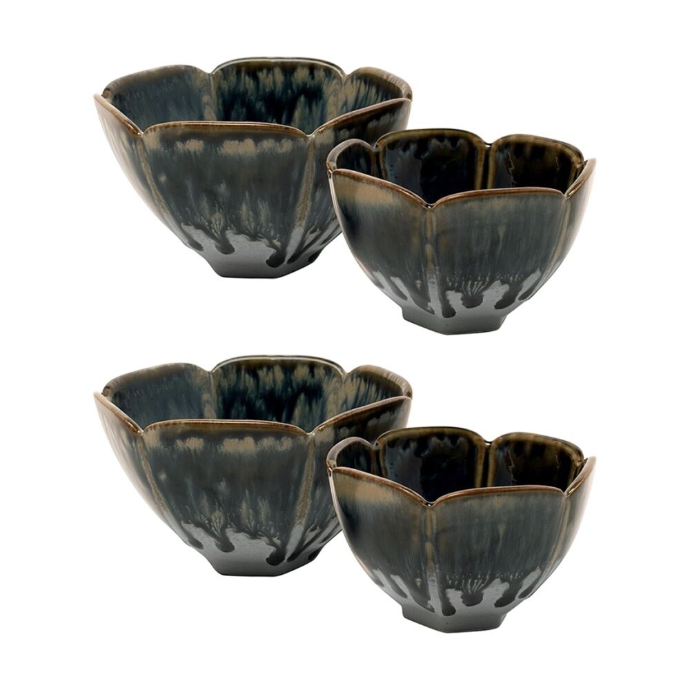 Ecology 2pc Ecology Midnight Matte Glaze Gretta Dip Bowls Set Serveware (2 Pack)