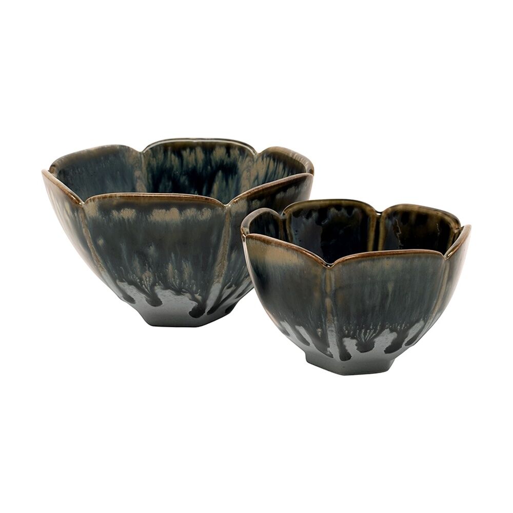 Ecology 2pc Ecology Midnight Matte Glaze Gretta Dip Bowls Set Serveware (2 Pack) — image 2