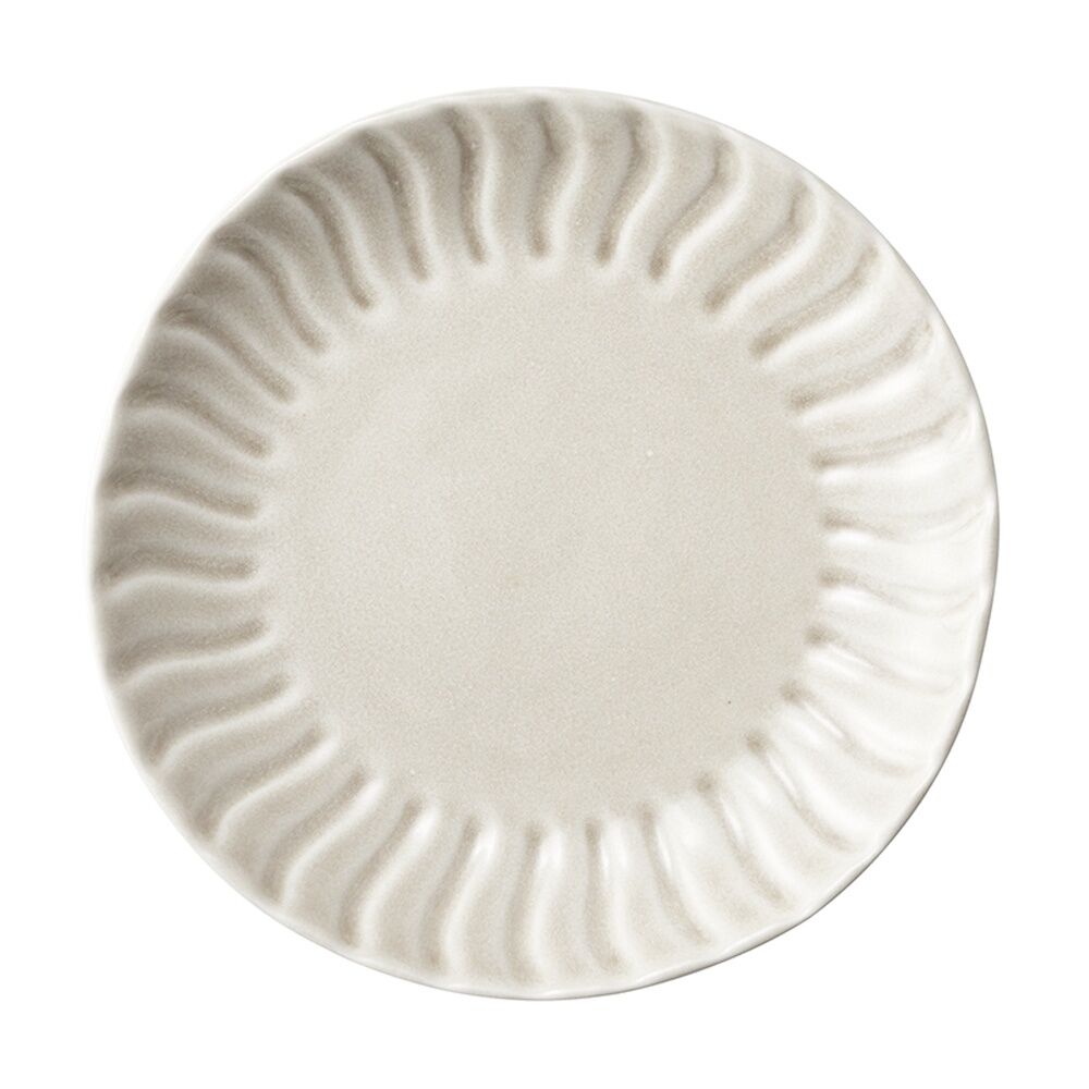 Ecology Ritual Rippled Porcelain Side Plate Frost Off White 20cm (6 Pack) — image 2