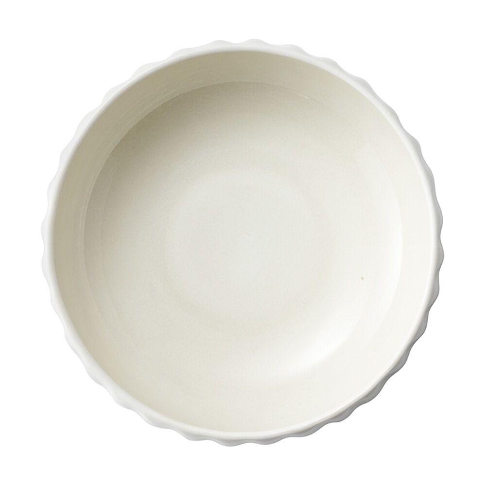 Ecology 15cm Ritual Rippled Porcelain Noodle Bowl Frost Off White — image 2