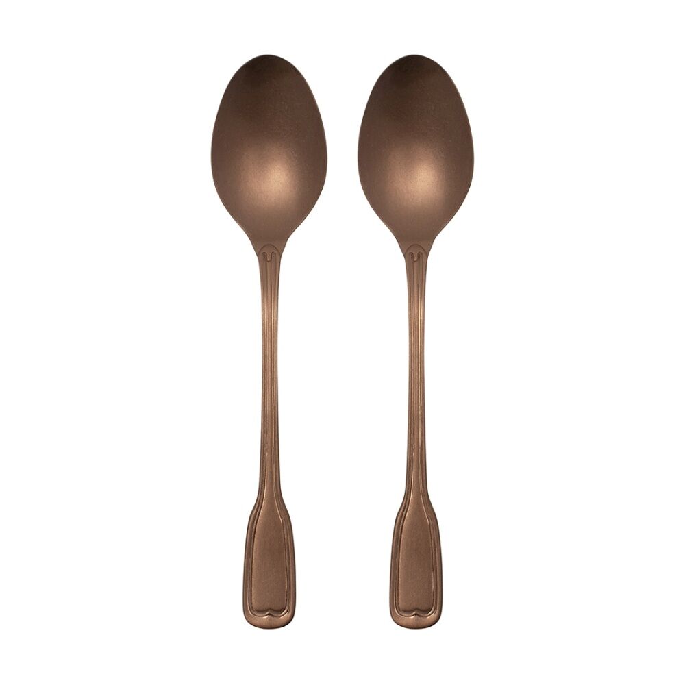 Ecology Anais Vintage Serving Spoon Cutlery Set Brushed Matte Copper (2 Pieces)