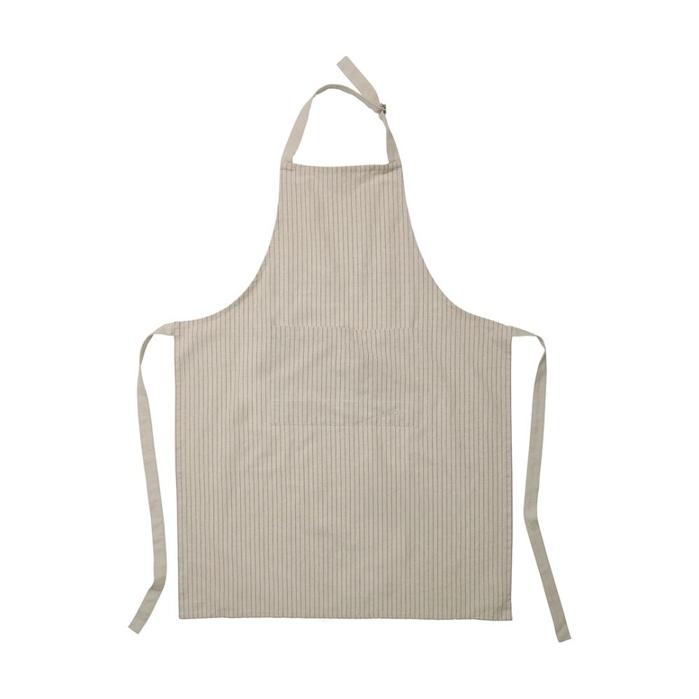 Ecology 70x95cm Tonka 100% Cotton Kitchen Apron Biege & Red Sienna Stripe