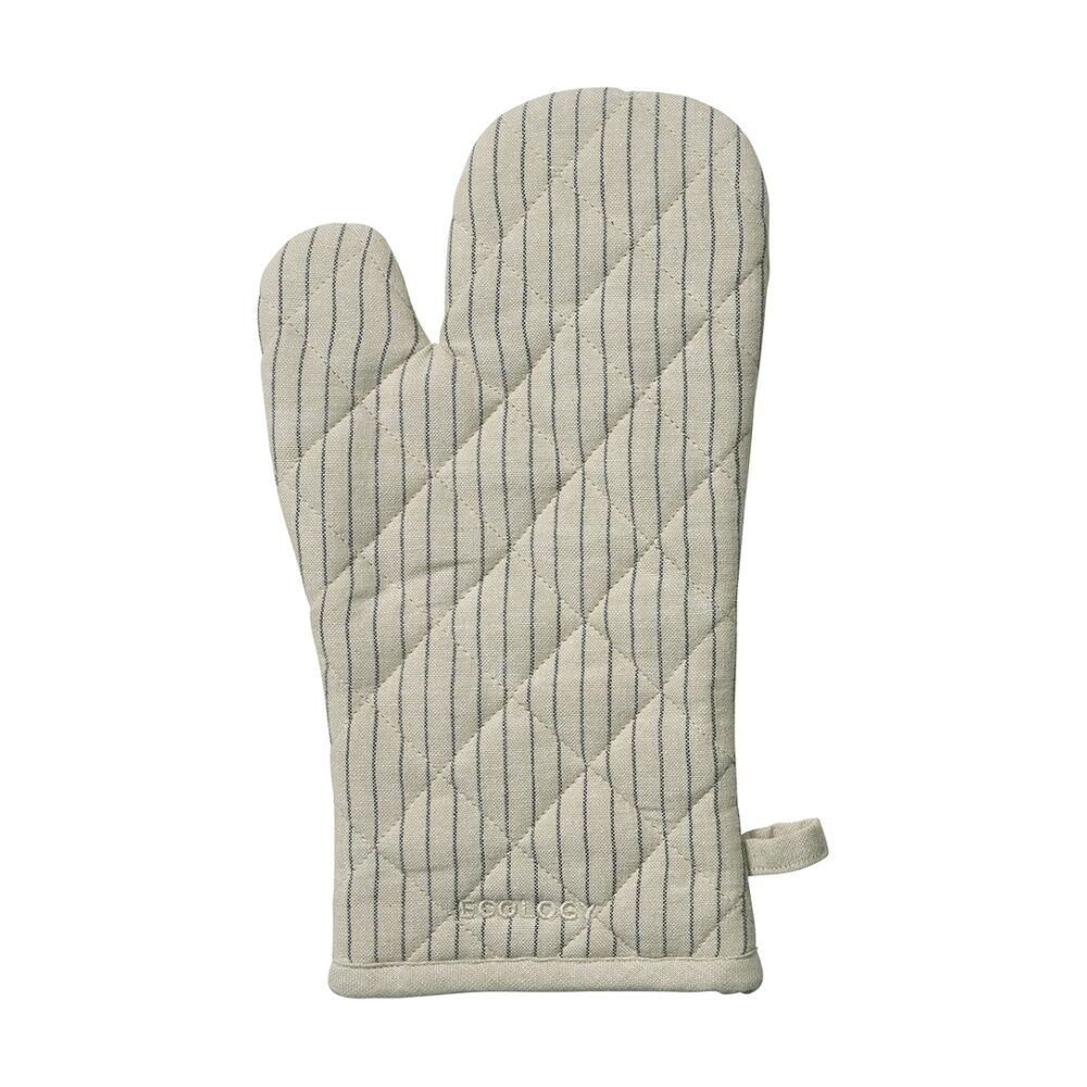 Ecology 32x17cm Tonka 100% Cotton Oven Glove/Mit Biege & Sienna Stripe — Stone