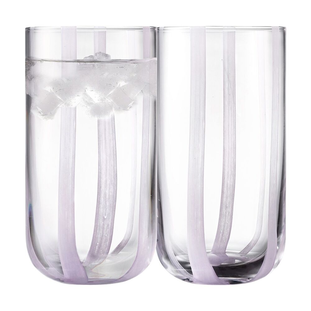 Ecology 4pc Ecology Luella Glass Hi Ball Tumbler Set Drinkware Purple Wisteria 50ml (2 Pack) — image 2
