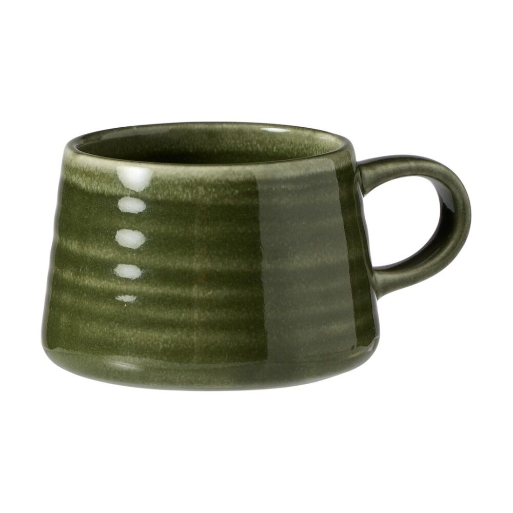 Ecology Ottawa Stoneware Macchiato Cup Rustic Mug Moss Green 85ml Ecology