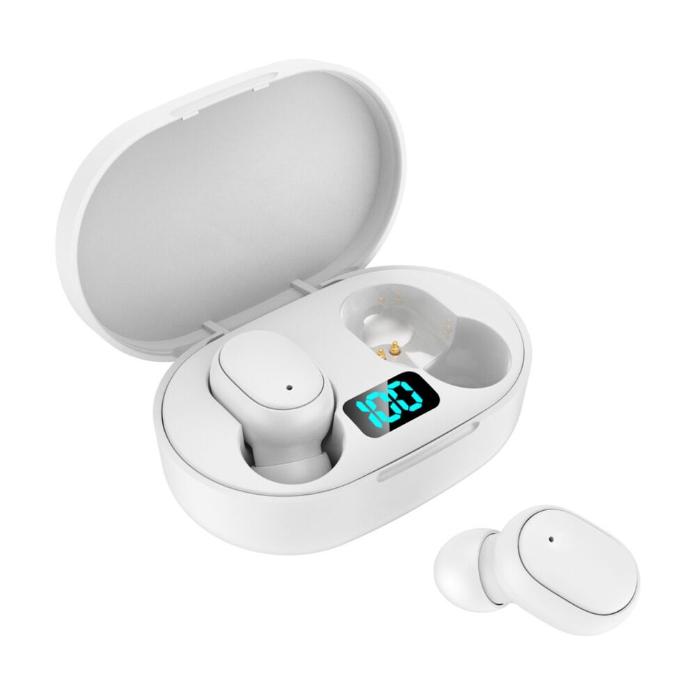 Laser White True Wireless In-Ear Earphones LED Display Bluetooth Stereo — image 2