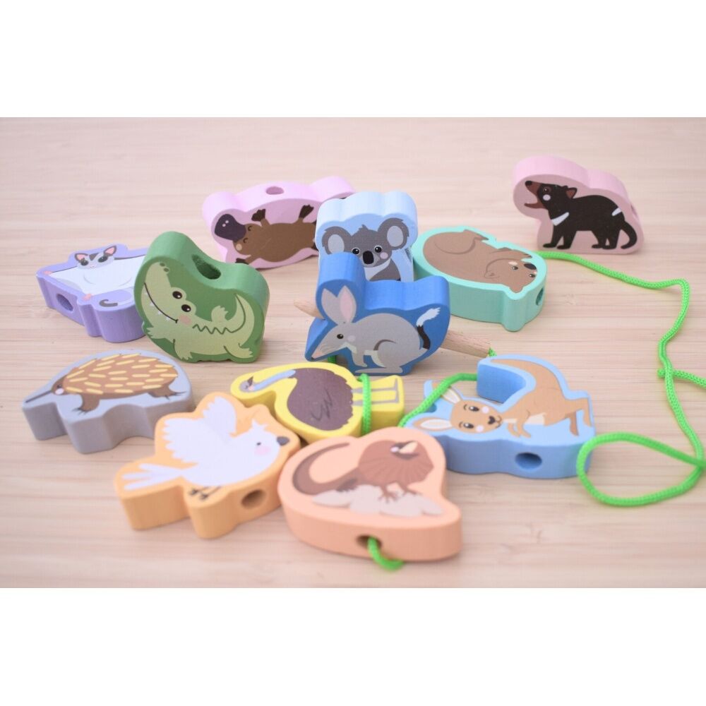 Koala Dream Bush Buddies Threading Aussie Animals Set Timber 2y+ (2 Pack) — image 3