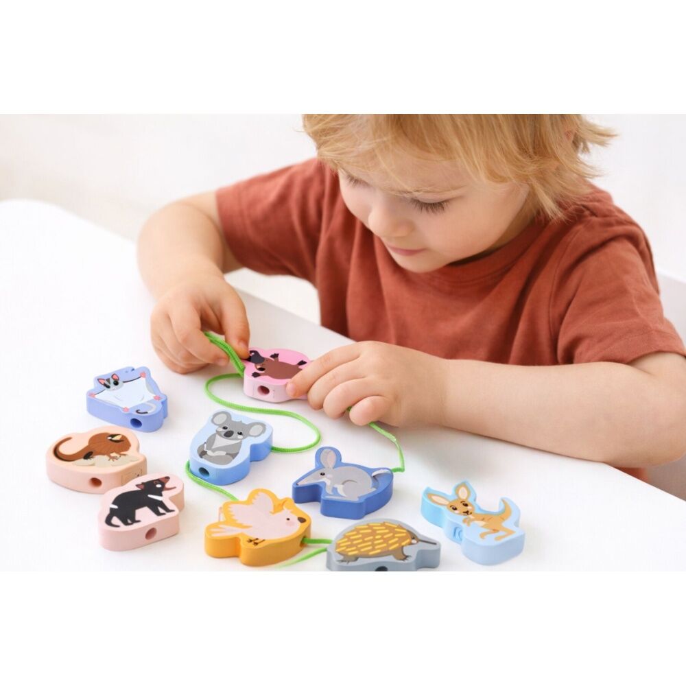 Koala Dream Bush Buddies Threading Aussie Animals Set Timber 2y+ (2 Pack) — image 4