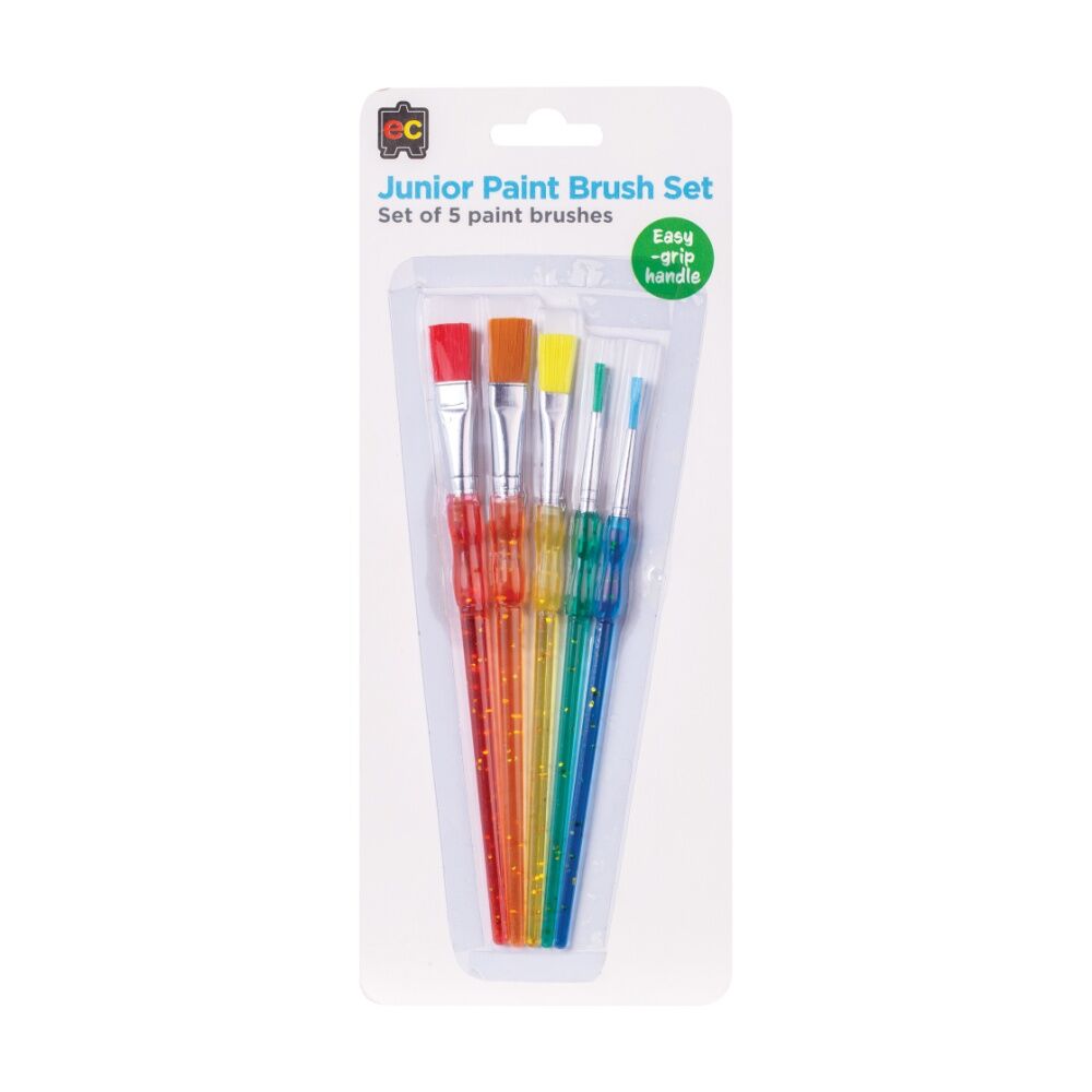 Educational Colours Junior Paint Brush Set Art/Craft Supplies (5 Pieces)