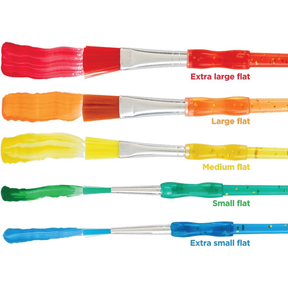 Educational Colours 5pc Educational Colours Junior Paint Brush Set Art/Craft Supplies (2 Pack) — image 3