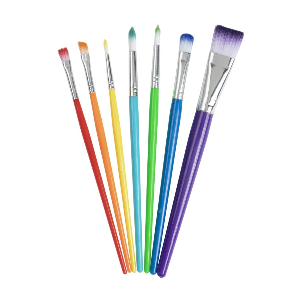 Educational Colours Rainbow Paint Brush Set Art/Craft Supplies (7 Pieces) — image 3